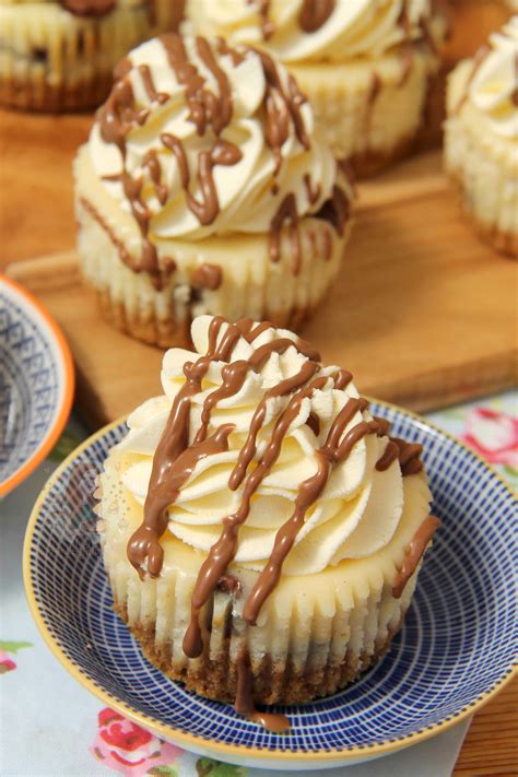 Kids will love making these little chocolate cupcakes, with a crunchy biscuit base and easter egg topping. Mini Chocolate Chip Cheesecakes! - Jane's Patisserie