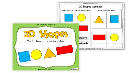 2d Shapes Worksheet Maths Year 1