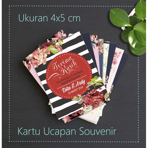 Jual Kartu Ucapan Terima Kasih Buat Souvenir Shopee Indonesia