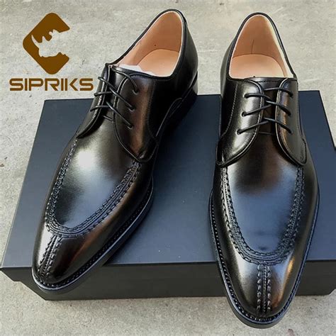 Sipriks Luxury Mens Crocodile Belly Skin Dress Shoes Italian Goodyear