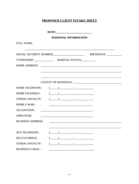 legal client intake form template client intake form template