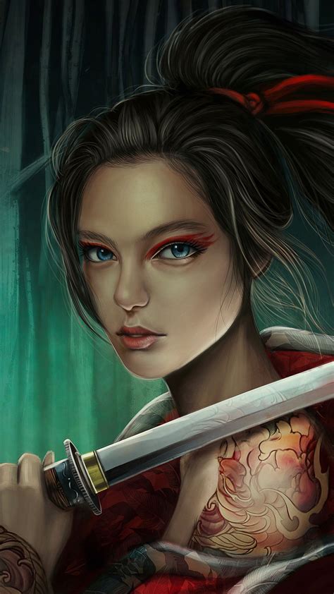 Warrior Girl With Sword 4k Hd Artist Wallpapers Photos And Pictures