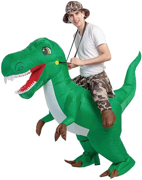 Goosh 63 Inch Dinosaur Costumes For Adults Halloween Costume Inflatable Dinosaur Costume Adult