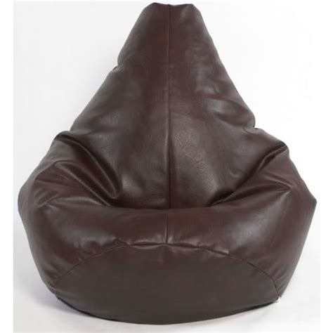 Adult Highback Faux Leather Beanbag Leather Bean Bag Brown Bean Bags