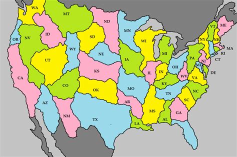 Us States With Natural Geographic Borders Maps On The Web