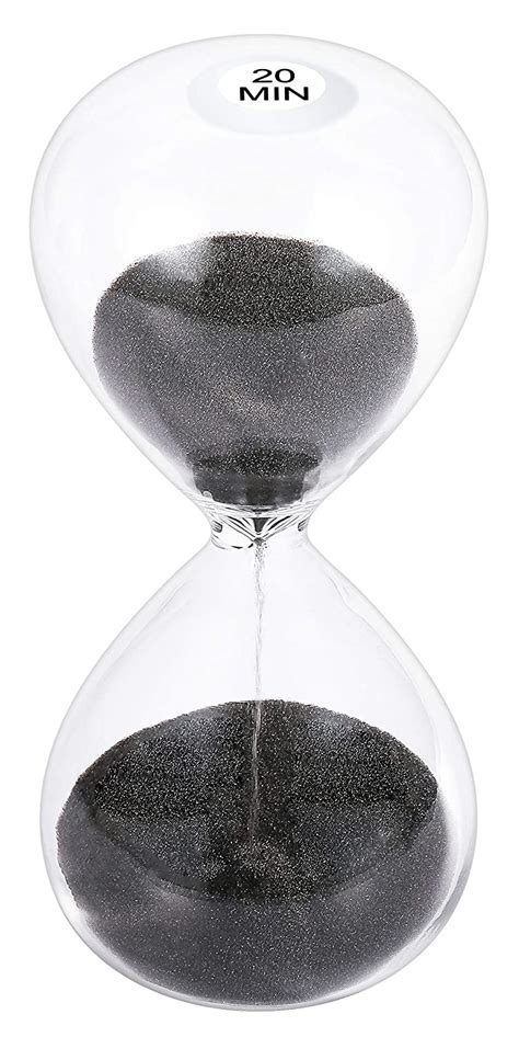 Suliao Hourglass 20 Minute Sand Timer 51 Inch Black Sand Clock Large