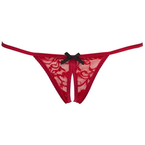 Lovehoney Red Crotchless Lace G String At Lovehoney Free Shipping And Returns On G Strings And Thongs