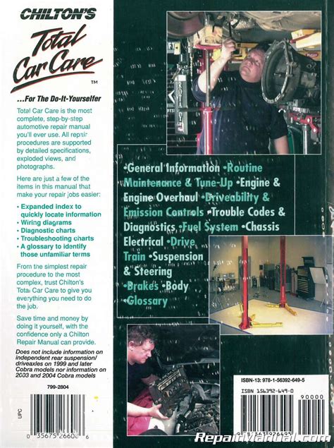 Chilton Ford Mustang 1994 2004 Car Repair Manual