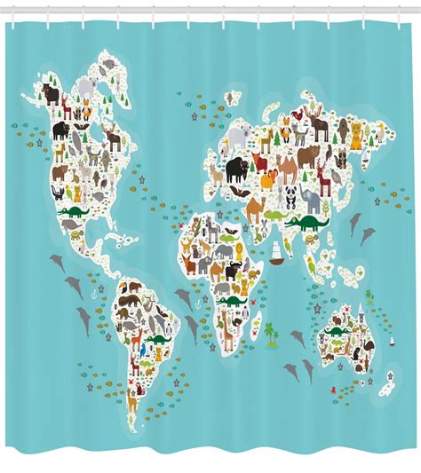 World Map Displaying Various Islands Oceans Continents