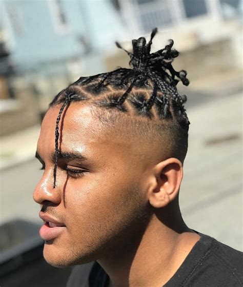 Single Braids For Men With Fade