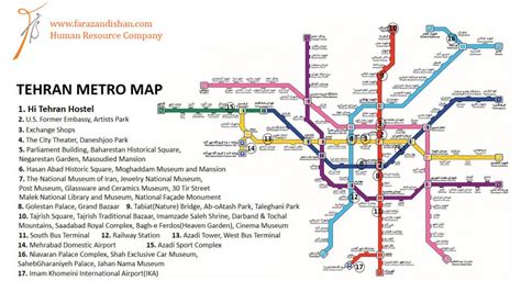 Tehran Metro Map Faraz Andishan