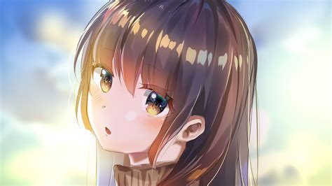 Wallpaper Girl Glance Cute Anime Art Hd Picture Image