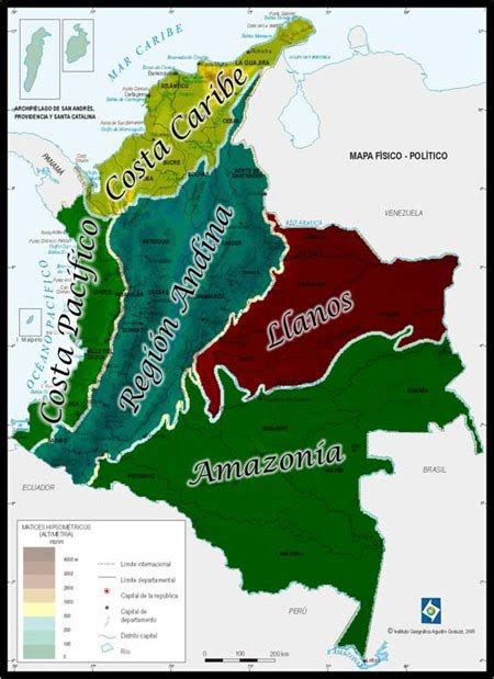 Mapa De Colombia Con Sus 5 Regiones Imagui