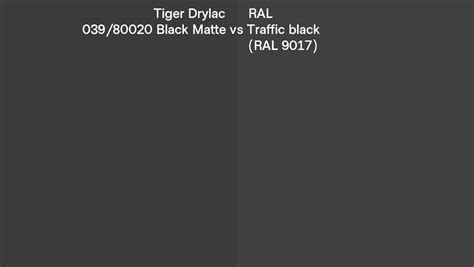 Tiger Drylac Black Matte Vs Ral Traffic Black Ral Side