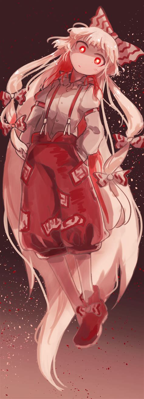 Ikra Ikrazusi Fujiwara No Mokou Touhou Absurdres Highres 1girl Absurdly Long Hair Ashes