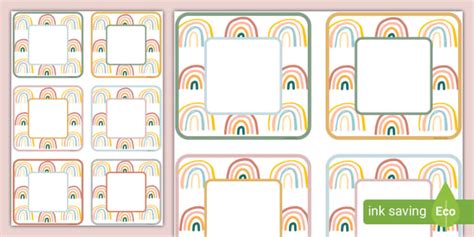 Muted Rainbow Editable Peg Labels Teacher Made Twinkl