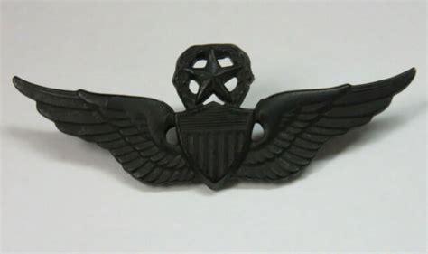 Us Army Parachutist Master Jump Wings Subdued Black Metal Badge New
