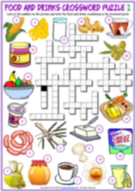 SOLUTION: Food and drinks vocabulary esl crossword puzzle worksheets
