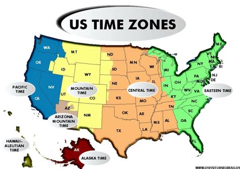 Us Map With Time Zones Printable Clipart Best