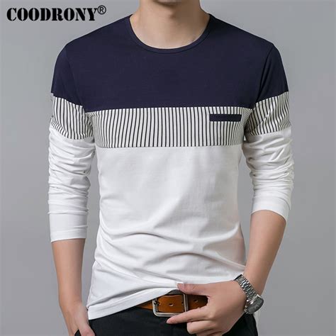 Stock your wardrobe with staples that go above and beyond. COODRONY T Shirt Men 2017 Spring Summer New Long Sleeve O ...