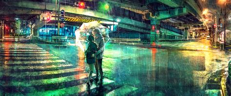 4585157 Anime Boys Umbrella Artwork Anime Rain