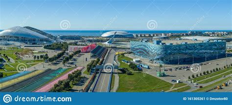 Sochi Russia October 2019 Olympic Park Panoramic View From A