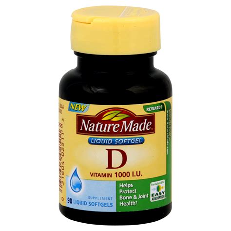 Nature Made Vitamin D 1000 Iu Liquid Softgels 90 Softgels Health