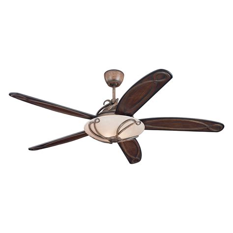 This fan includes five 28 and 42 american walnut blades and the hanging height is 19.9. Monte Carlo Fan 5CLR66 3 Light 66in. Chloe Ceiling Fan ...