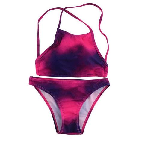 the beautiful shades of the tye dye high neck bikini set are perfectly blended and perfect for