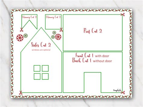 Gingerbread House Templates For Free Temploola