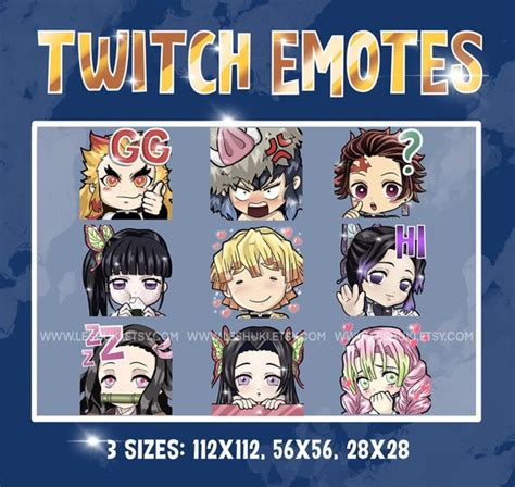 Art And Collectibles Tanjiro Demon Slayer Discord Emote Pack Twitch Emote