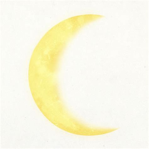 Yellow Half Moon Illustration Free Photo Rawpixel
