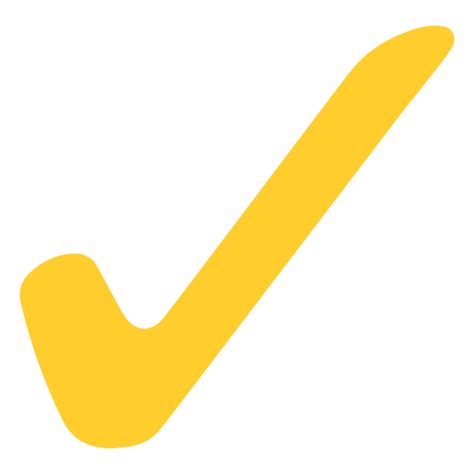Yellow Flat Check Mark Transparent Png And Svg Vector