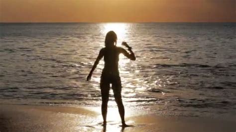 Mysterious Silhouette Sexy Girl At Beach During Sunset — Stock Video © Kagemusha 23029568