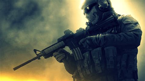 Download Cod Modern Warfare Skull Masked Soldier Hd Wallpaper By