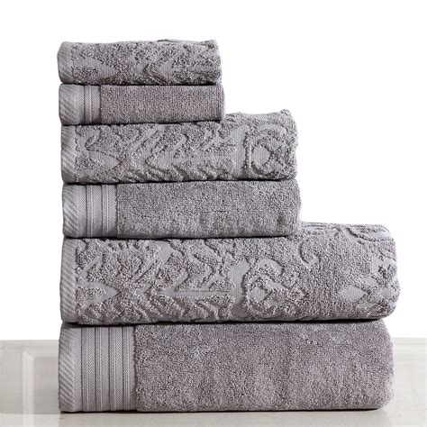 Jacquard 6 Piece Towel Set Bath Towels Towel Towel Set