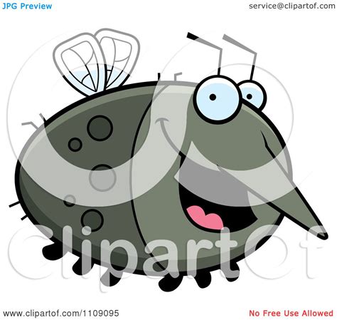 Clipart Chubby Happy Mosquito Royalty Free Vector Illustration By