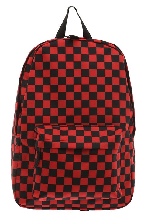 Black And Red Checker Backpack With Pencil Case Hot Topic Backpacks