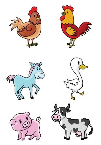 Cartoon Set Of Farm Animals Stock Vector Image By ©antonbrand 8055113