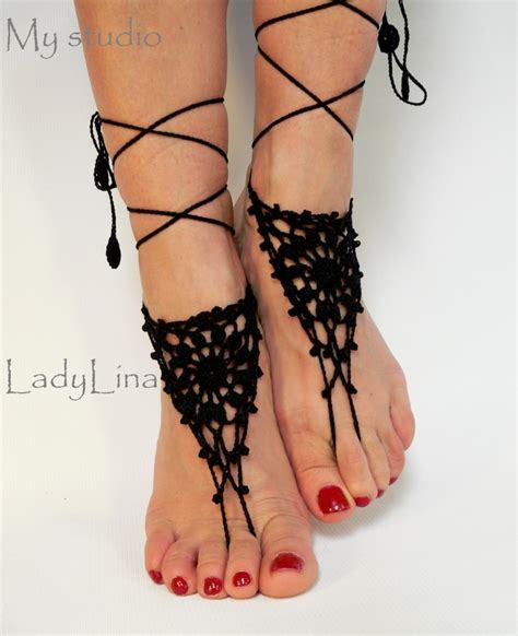 Crochet Barefoot Sandals Anklet Barefoot Sandles Foot Etsy