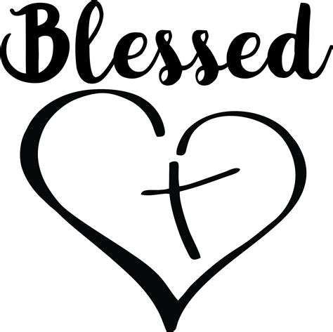 Blessed Heart And Cross Etsy
