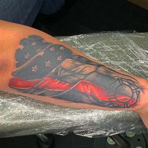 Firefighter Forearm Tattoos For Men