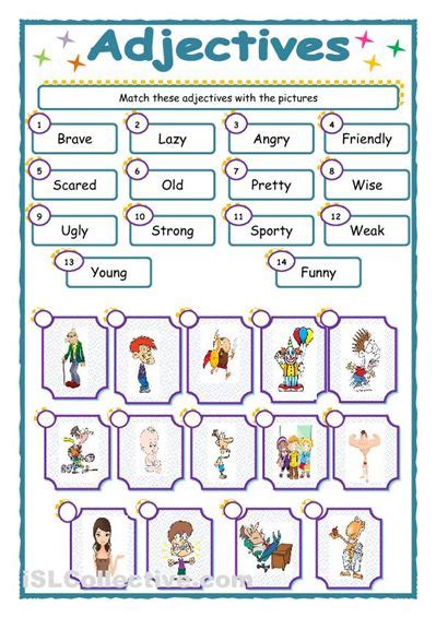 A collection of free esl worksheets on many different topics for english language learners and teachers. Free Printable Adjective Worksheets | Adjective worksheet ...