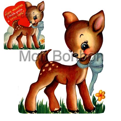 Valentine Deer Clip Art Image Transfer Png And  Image