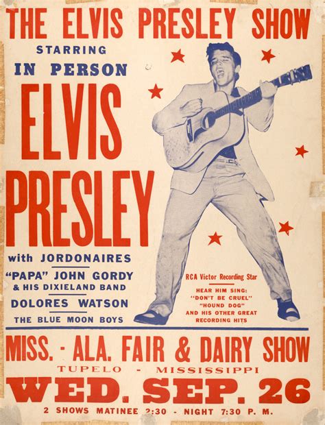 Vintage Music Art Poster Elvis Presley In Tupelo Mississippi 0391 The Vintage Music Poster Shop