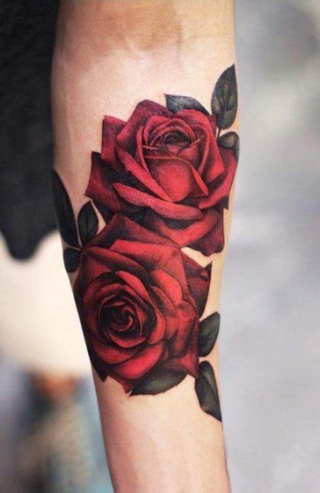 Rose tattoo designs for men colored. 30 Cool Forearm Tattoos for Men in 2021 - The Trend Spotter