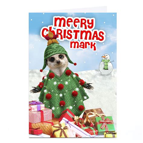 Buy Personalised Christmas Card Meerkat Tree For Gbp 179 Card