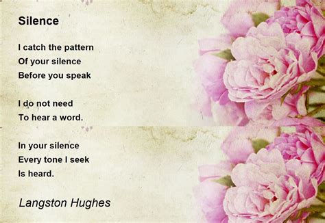Silence Silence Poem By Langston Hughes
