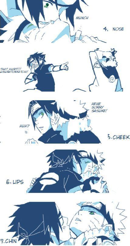 𝑪𝑶𝑴𝑰𝑪𝑺 Naruto and sasuke kiss Sasunaru Naruto shippuden sasuke