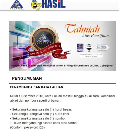 Telefon bimbit yang berdaftar dengan lhdnm. my cloud of thoughts: E-filing income tax 2016